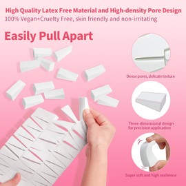 Fauxomor 108 Pcs New Makeup Sponges Wedges for Face Foundation, Latex-Free Triangle Cosmetic Make Up Sponge for Flawless Application and Blending, Beauty Blender for All Skin Types with Two Pouches