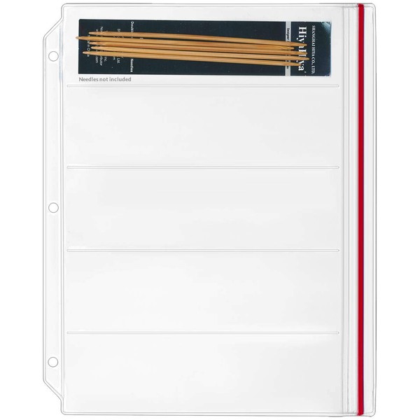 StoreSMART Binder Page for Double Point Needles - Holds 5