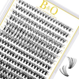 B&Q Pestañas Postizas en Racimos 280PCS Set de Extensiones de Pestañas Individuales Cómodas Estilo Clásico para Hacerlo en Casa (Lash-30+40D-D)