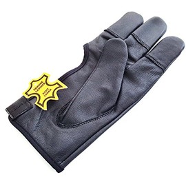 starlingukp Quality Traditional Genuine Leather Archery Gloves. Full Tip Shooting Gloves. (Large)