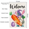 zeevly Easter Gnomes Garden Flag 12x18 Inch Double Sided Carrot