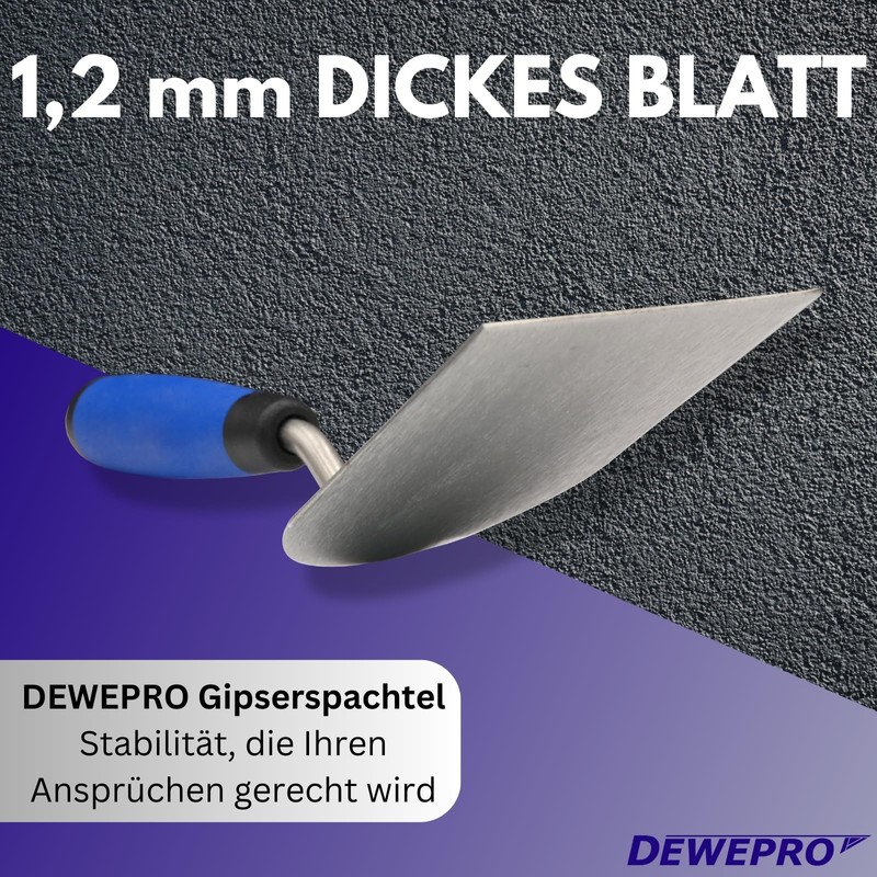 DEWEPRO Plaster Spatula 80 mm - Professional Spatula with Stainless