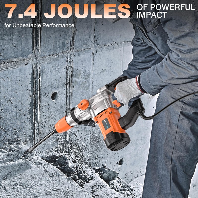 1-1/4 Inch SDS-Plus 13 Amp Heavy Duty Rotary Hammer Drill