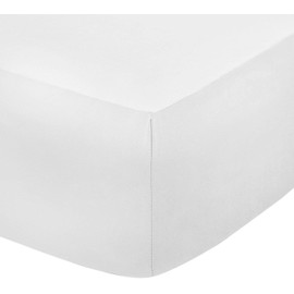 Every Thread Counts Emperor Extra Deep Bed Sheets 200 Thread 100% Egyptian Fine Quality, Soft & Smooth Cotton Percale - Durable and Cozy Fitted Sheet (White)