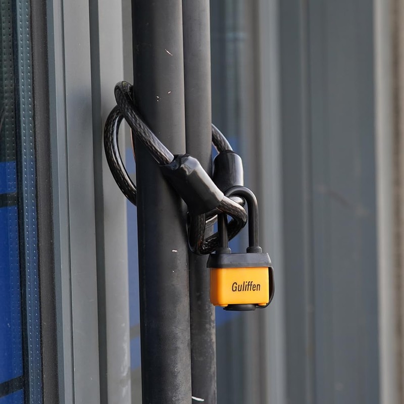Guliffen Weatherproof Laminated Steel Padlock with Same Key, Outdoor Padlock