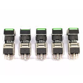 FUJI AH165-SL5G11E3 Green Pushbutton Command Switch 24VDC LED (Pack of 5)