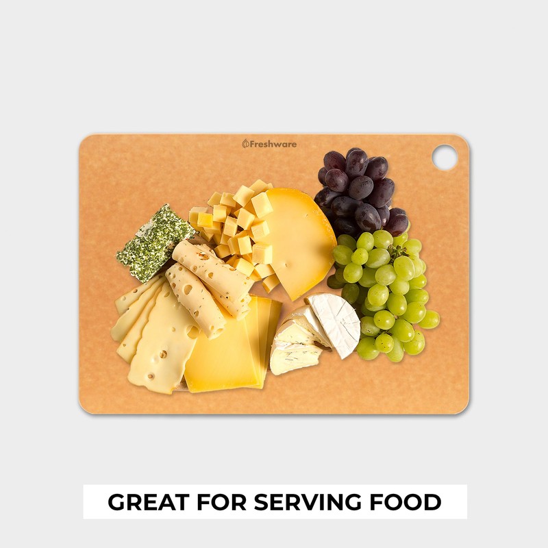 Freshware Wood Cutting Board for Kitchen, Dishwasher Safe, Large, 15"