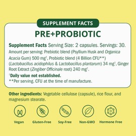 Semaine Super Powered Prebiotic + Probiotic for Women, Effective 3-in-1 Multi-Action Formula to Nourish Gut Health, Soothe IBS, Support Bloat Relief & Immunity Boost, Clinically-Studied (60 ct)