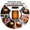 Amber Glass Jars with Lids, 8oz 4oz 2oz 1oz Glass
