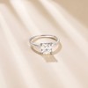 EAMTI 2.5CT Asscher Cut Engagement Rings for Women Cubic Zirconia