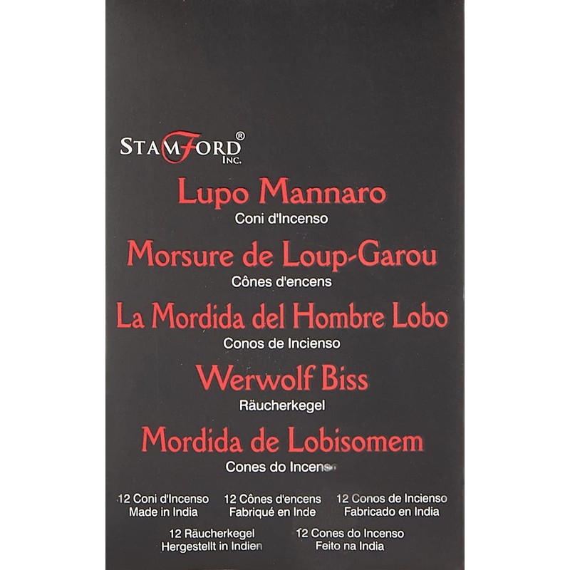 Stamford Werewolf'S Bite Incense Cones, 12 Cones x 12 Packs