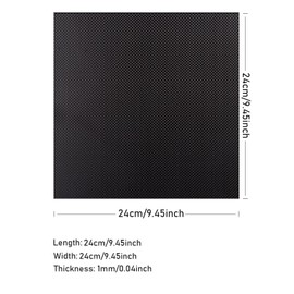 Rolcoassuns Carbon Fiber Sheet, 3K Full Carbon Fiber Board 240×240 MM,Available in 0.5mm 1.0mm 1.5mm 2mm 2.5mm 3.0mm 4.0mm, 100% Plain Weave Glossy Surface Carbon Fiber Plate