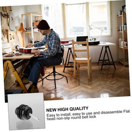 Kisangel 1Pc Non Slip Guitar Strap Lock Black Metal Strap Button for Electric Bass Acoustic Guitars Easy Installation Durable Design Secure Locking System