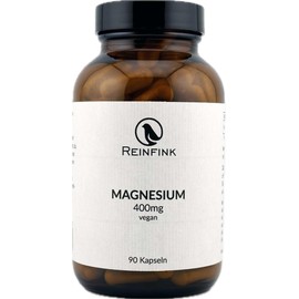 Reinfink Magnesium vegan - 670mg je Kapsel davon 400mg elementares Magnesium - 90 Kapseln im Glas Reinfink? (1x 90 Kapseln)