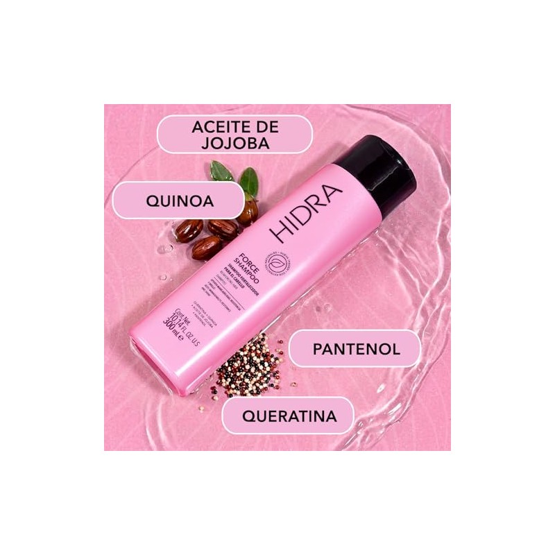 HIDRACOLOR Force Shampoo Anticaída, Cabello Fuerte y Resistente 300ml