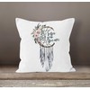 Autiga Cushion Cover Dream Catcher Follow Your Dreams Saying Flowers