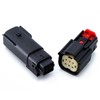 Molex 6 Pin Wire Connector, for Harley BLACK Waterproof, Sealed
