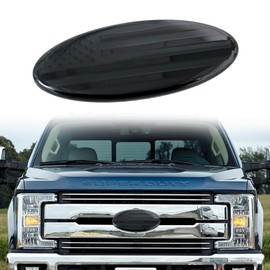 Ysbxitu 6.9 inch American Flag Front and Rear Emblem Sticker Fits Ford F150 F250 F350 1999-2004 Badge Emblem Sticker Name Plate Accessories 1 Piece Black