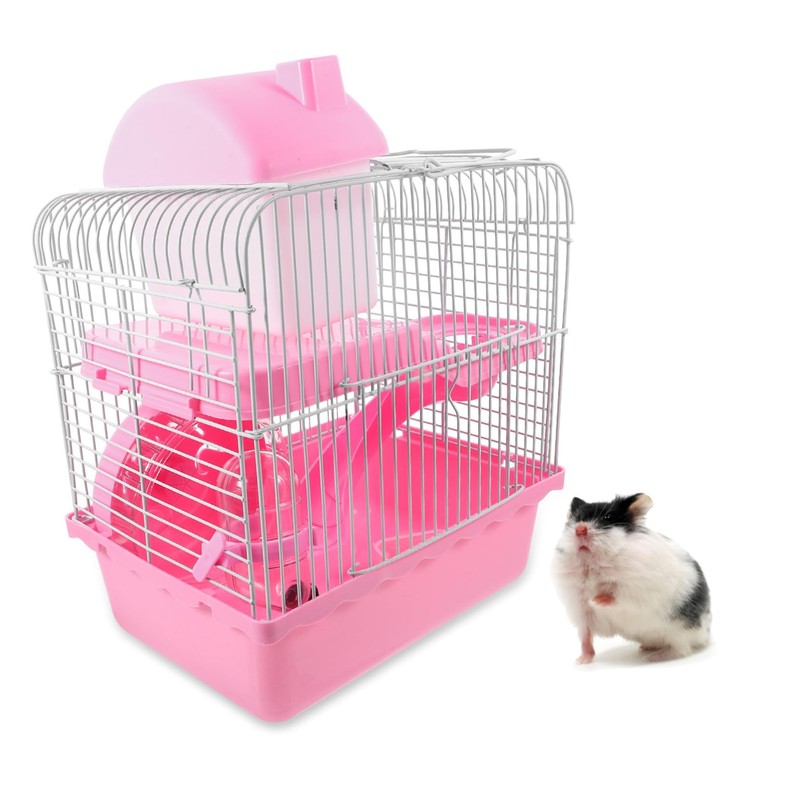 ORFOFE Large Double-Deck Hamster Cage Pet Enclosure Hideout Safe Comfortable