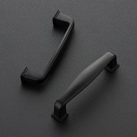 Ravinte Matte Black 3 Inch Cabinet Handles - 5 Pack Solid Pulls for Drawer & Cabinet Hardware