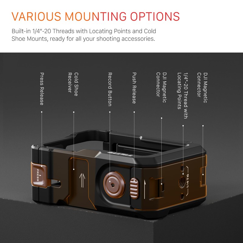 TILTA Full Camera Cage for DJI Osmo Action 3, 4,