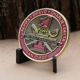 MARINE CORPS FIRST RECRUIT TRAINING BATTALION SAN DIEGO 1.75" CHALLENGE COIN
