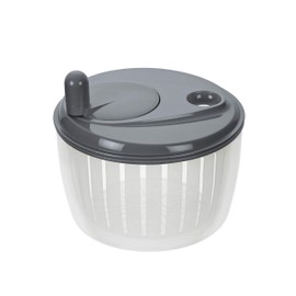 Lurch 10222 Salatschleuder mit Kurbel aus Kunststoff, Iron Grau/Weiß, 22 x 22 x 16 cm