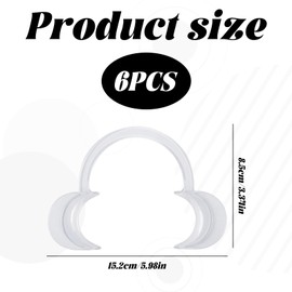 6Pcs Dental Mouth Opener,Clear Mouth Opener for Teeth Whitening,C-Shape Lip Cheek Retractors,Dental Mouth Opener Dentist Tools for Adult and Kids