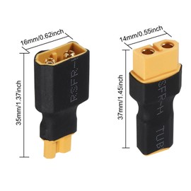 Meimom 4 Pair No Wires XT30 to XT60 Plug Female Male Adapter Wireless Connector for RC FPV Drone Car Lipo NiMH Battery Charger ESC