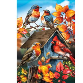 Briarwood Lane Fall Birds Double-Sided Garden Flag