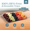 Posh Setting - Plastic Trays for Serving Food, Clear Serving