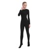 SUPRNOWA Women's Jumpsuit Bodycon Crew Neck Footed Unitard Long Sleeve