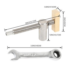 HFS(R) 2 Pack 3/4" Bench Dog Clamp Dog Hole Clamp Woodworking Adjustable Workbench with Bench Dogs Stainless Steel Brass