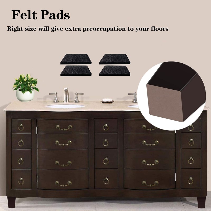 Txcucc Sofa Legs Square Bed Feet 5 inch Wood Replacement