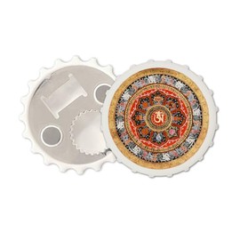 Tibetan 8 Auspicious Symbol Magnetic Bottle Cap Opener Fridge Magnet Buddhist om