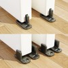 ZEKOO Sliding Barn Door Single Track Bypass Hardware Black Steel