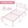 Weehom Twin Bed Frames with Headboard, Heavy Duty Metal Platform