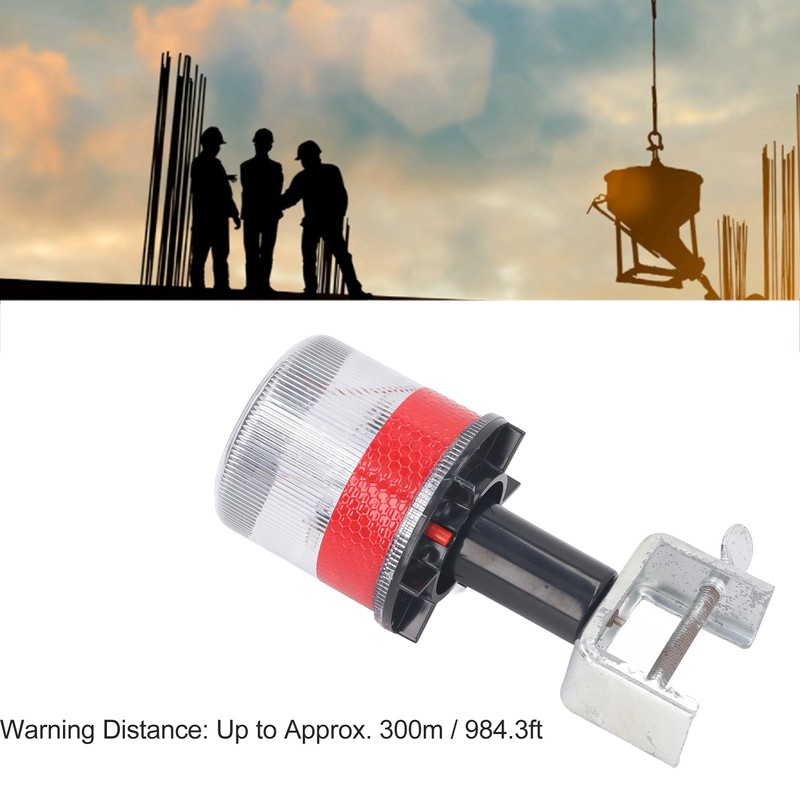 Solar Powered LED Strobe Robust Reflective Waterproof Beacon Warning Light