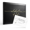 Funeral Guest Book for Celebration of Life, Elegant Black