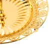 2 Tier Fruit Plate Metal Round Gold Plated Beautiful Cupcake