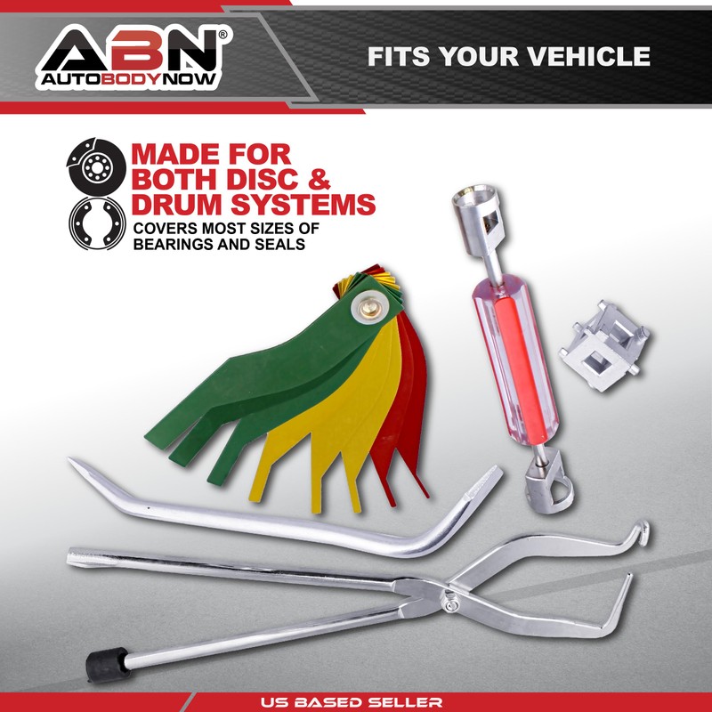 ABN 15-Piece Brake Kit with Brake Caliper Tool, Brake Drum