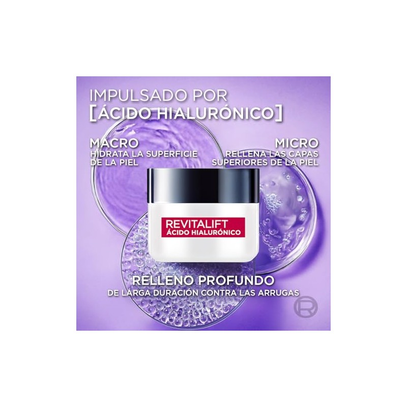 Oreal Paris Revitalift Ácido Hialurónico Crema Día Hidratante Hidrata Intensamente