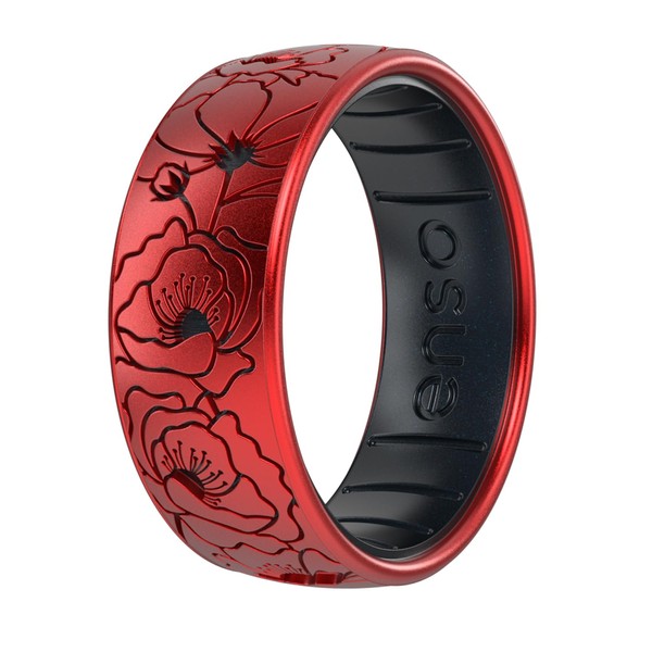 Enso Rings Etched Classic Silicone Rings - Comfortable and Flexible