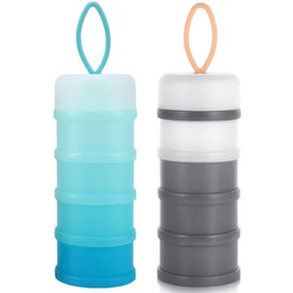 Dispensador de Leche en Polvo, Almacenador Portátil de Leche En Polvo Dispensador Leche en Polvo, Portátil Dosificador Leche en Polvo, Contenedor de almacenamiento de viaje (Gris Azul)