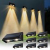 XmnSoly Solar Lights Outdoor Waterproof LED Convex Lens 3000K Warm