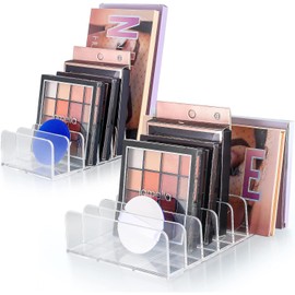 2 PCS Organizadores de Paletas de Sombras de Ojos,Organizadores de Maquillaje de Paleta de Sombras de Ojos de 7 Celdas,para Organizar La Paleta de Sombras de Ojos,Rubor,Polvo y carteras.