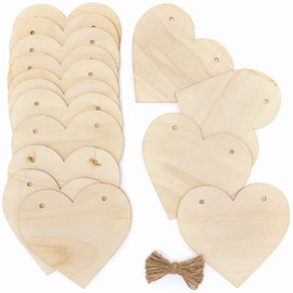 Baker Ross Wooden Heart Bunting Craft Set - 1 Piece, Wooden Valentine's Day Crafts for Children (FC433)