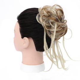MSCHARM 2PCS Messy Buns Hair Pieces Wavy Curly Synthetic Updo Hair Pieces for Women Chignon Fake Bun Scrunchies Ponytail Extension for Women #6AH171