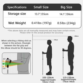 Naturehike 1PC 7075 Aluminum Collapsible Hiking Pole, Adjustable Fordable Walking Stick, Lightweight Pordable Trekking Poles with EVA Handle for Backpacking Gear, Max Length 53.1'' (Small)