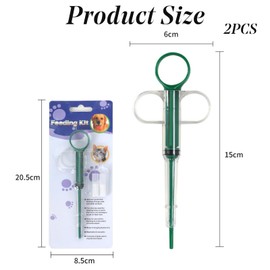 4 Stück Pet Pill Plunger Popper für kleine Katzen Hunde Pillenpistole Spender Shooter Haustier Piller Weiche Spitze Tablet Spritze Schieber Tier Medizin Futterzubehör (Grün)